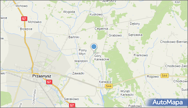 mapa Góry Karwackie, Góry Karwackie na mapie Targeo